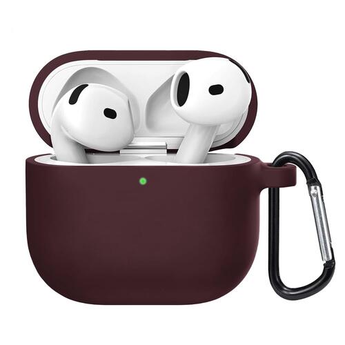 Microsonic Airpods 4.Nesil / ANC Liquid Silicone Lansman Bordo