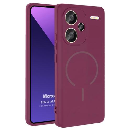 Microsonic Xiaomi Redmi Note 13 Pro Plus 5G Kılıf Zeno MagSafe Mürdüm