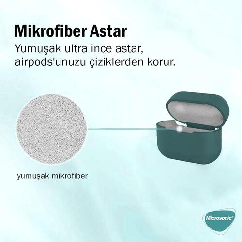Microsonic Airpods 4.Nesil / ANC Liquid Silicone Lansman Mavi