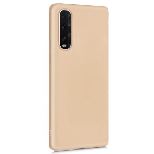 Microsonic Matte Silicone Oppo Find X2 Kılıf Gold