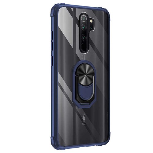 Microsonic Xiaomi Redmi Note 8 Pro Kılıf Grande Clear Ring Holder Lacivert