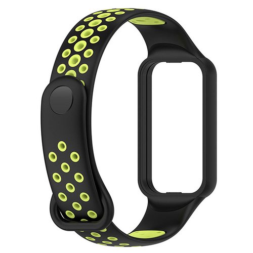 Microsonic Amazfit Band 7 Rainbow Sport Band Kordon Siyah Yeşil