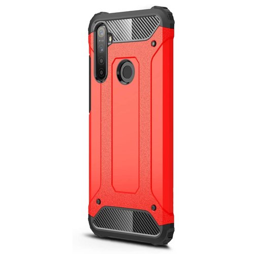 Microsonic Realme 5i Kılıf Rugged Armor Kırmızı