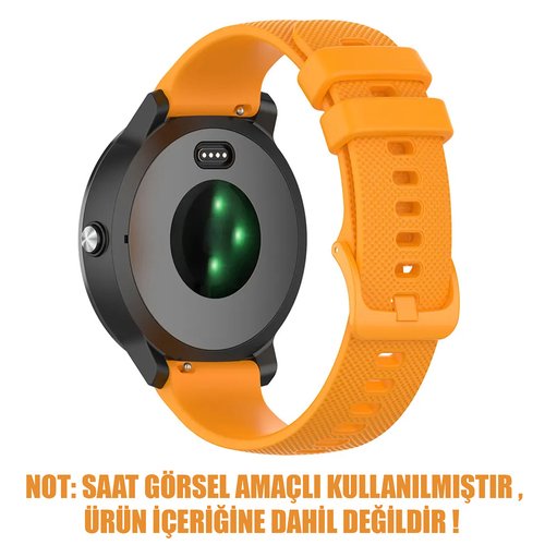 Microsonic Huawei Watch 5 42mm Kordon, Silicone Sport Band Hardal