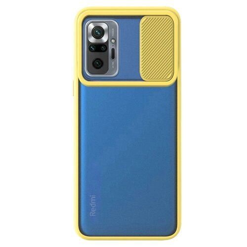 Microsonic Xiaomi Redmi Note 10 Pro Kılıf Slide Camera Lens Protection Sarı