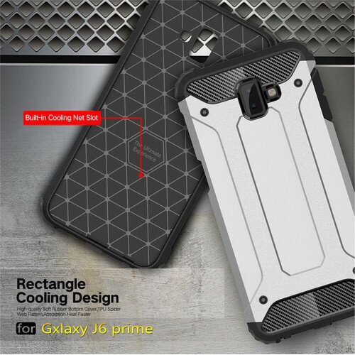 Microsonic Samsung Galaxy J6 Plus Kılıf Rugged Armor Mavi