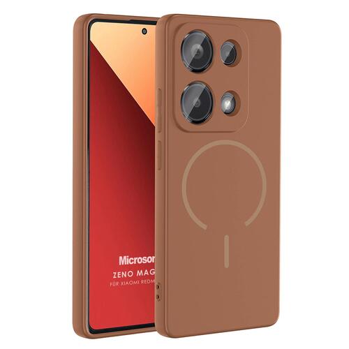 Microsonic Xiaomi Poco M6 Pro 4G Kılıf Zeno MagSafe Kahverengi