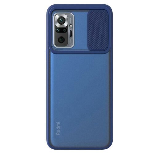 Microsonic Xiaomi Redmi Note 10 Pro Kılıf Slide Camera Lens Protection Lacivert