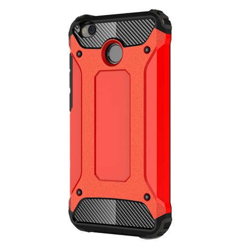 Microsonic Xiaomi Redmi 4x Kılıf Rugged Armor Kırmızı