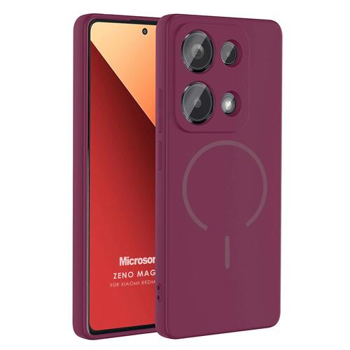 Microsonic Xiaomi Redmi Note 13 Pro 4G Kılıf Zeno MagSafe Mürdüm