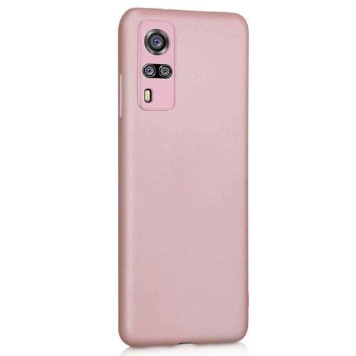 Microsonic Matte Silicone Vivo Y53s Kılıf Rose Gold