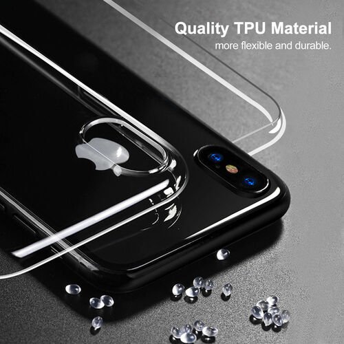 Microsonic iPhone X Kılıf 6 tarafı tam full koruma 360 Clear Soft Şeffaf