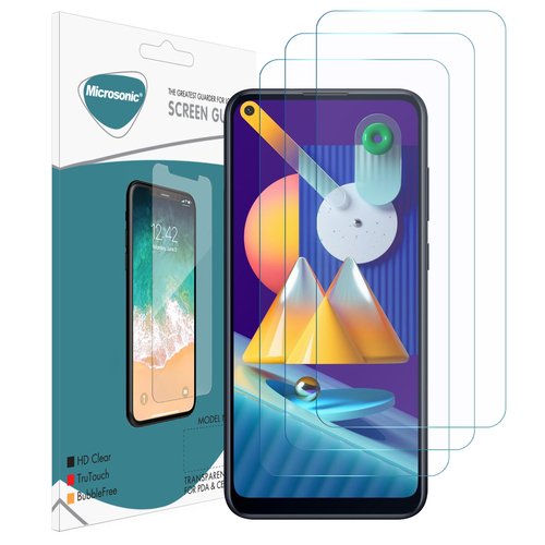 Microsonic Samsung Galaxy M11 Screen Protector Nano Glass (3 Pack)