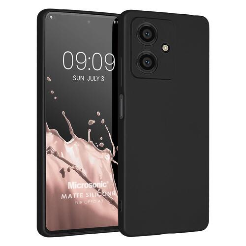 Microsonic Matte Silicone Oppo A3 Kılıf Siyah