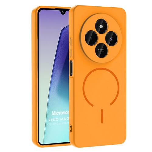 Microsonic Xiaomi Redmi A4 Kılıf Zeno MagSafe Turuncu