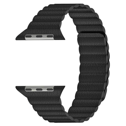 Microsonic Apple Watch Series 11 42mm Twist Leather Loop Kordon Siyah