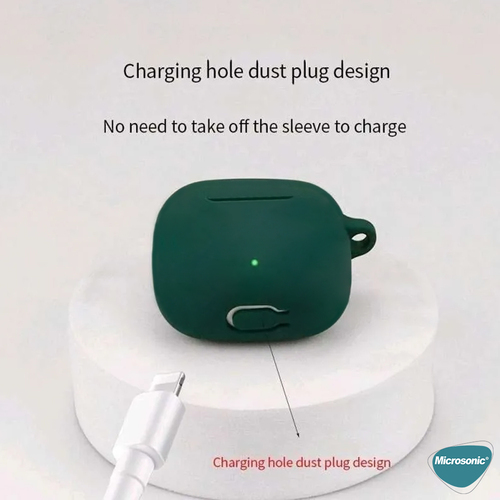 Microsonic Huawei FreeClip 2 Kılıf Askılı Mat Silikon Lacivert