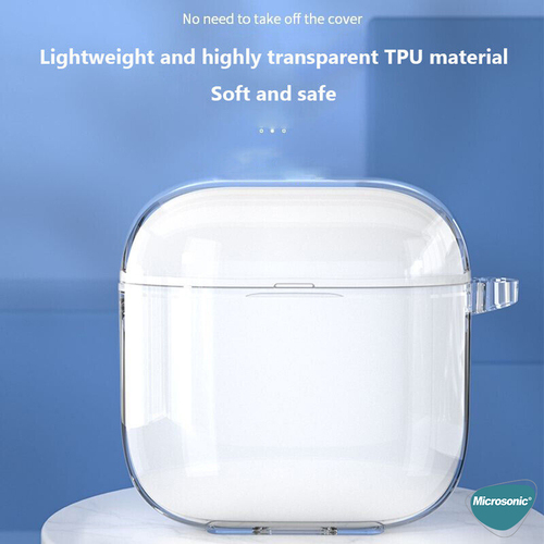 Microsonic Huawei FreeClip 2 Kılıf Transparent Clear Soft Şeffaf