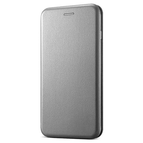 Microsonic General Mobile GM8 Kılıf Ultra Slim Leather Design Flip Cover Gri