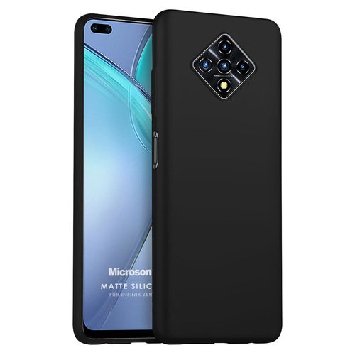 Microsonic Matte Silicone Infinix Zero 8 Kılıf Siyah