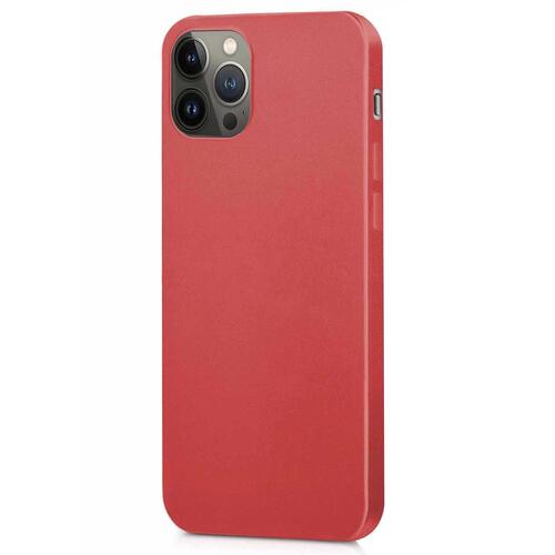 Microsonic Matte Silicone Apple iPhone 14 Pro Kılıf Kırmızı