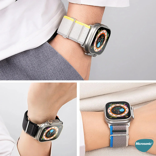 Microsonic Apple Watch SE 3 40mm Kordon Hike Spiral Siyah