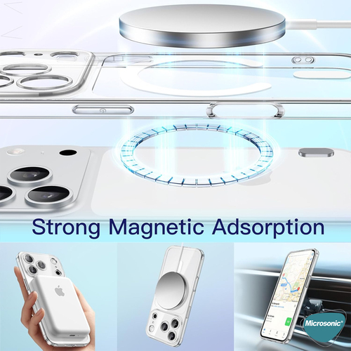 Microsonic Apple iPhone 17 Pro Kılıf MagSafe Clear Soft Şeffaf