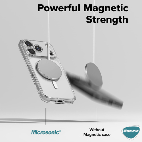Microsonic Apple iPhone 17 Pro Kılıf MagSafe Clear Soft Şeffaf