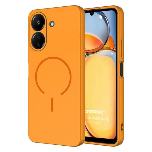 Microsonic Xiaomi Poco C65 Kılıf Zeno MagSafe Turuncu