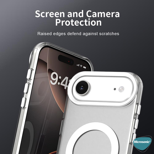 Microsonic Apple iPhone 17 Air Kılıf MagSafe Clear Soft Şeffaf
