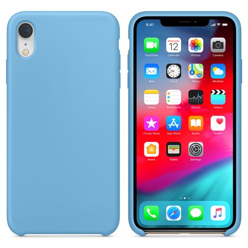 Microsonic Apple iPhone XR Kılıf Liquid Lansman Silikon Kantaron Mavisi