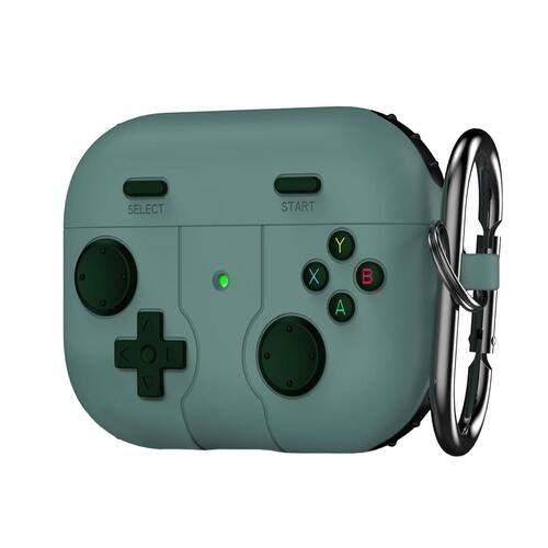 Microsonic AirPods Pro 3 Kılıf Cartoon Figürlü Silikon Retro Gameboy Yeşil