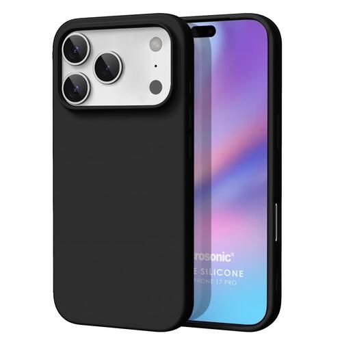 Microsonic Matte Silicone Apple iPhone 17 Pro Max Kılıf Siyah