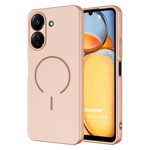 Microsonic Xiaomi Poco C65 Kılıf Zeno MagSafe Rose Gold