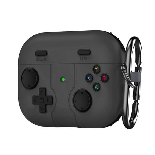 Microsonic AirPods Pro 3 Kılıf Cartoon Figürlü Silikon Retro Gameboy Siyah