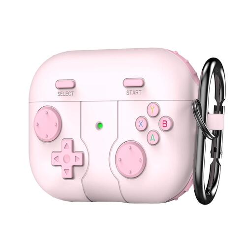 Microsonic AirPods Pro 3 Kılıf Cartoon Figürlü Silikon Retro Gameboy Pembe