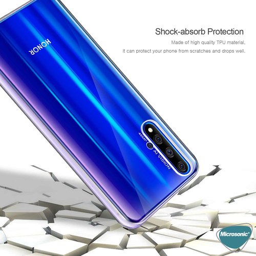 Microsonic Huawei Nova 5T Kılıf 6 tarafı tam full koruma 360 Clear Soft Şeffaf