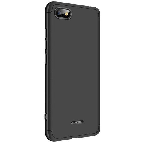 Microsonic Xiaomi Redmi 6A Kılıf Double Dip 360 Protective Siyah