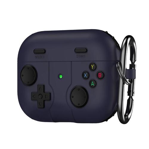 Microsonic AirPods Pro 3 Kılıf Cartoon Figürlü Silikon Retro Gameboy Lacivert