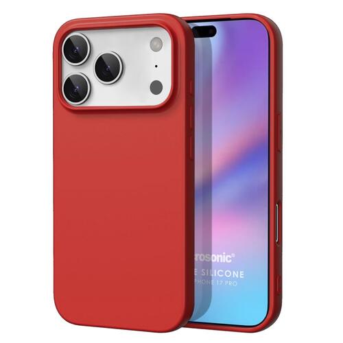 Microsonic Matte Silicone Apple iPhone 17 Pro Max Kılıf Kırmızı