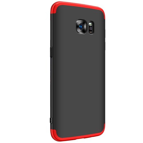 Microsonic Samsung Galaxy S7 Edge Kılıf Double Dip 360 Protective Siyah Kırmızı