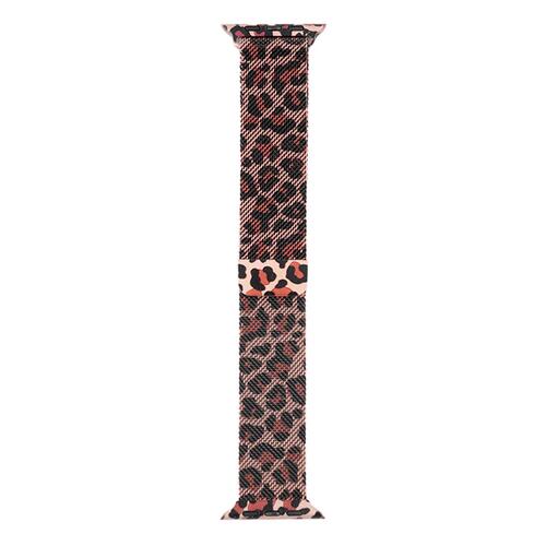 Microsonic Apple Watch Ultra Kordon Luxe Metal Leopard Rose Gold