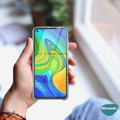 Microsonic Xiaomi Redmi Note 9 Kılıf 6 Tarafı Tam Full Koruma 360 Clear Soft Şeffaf