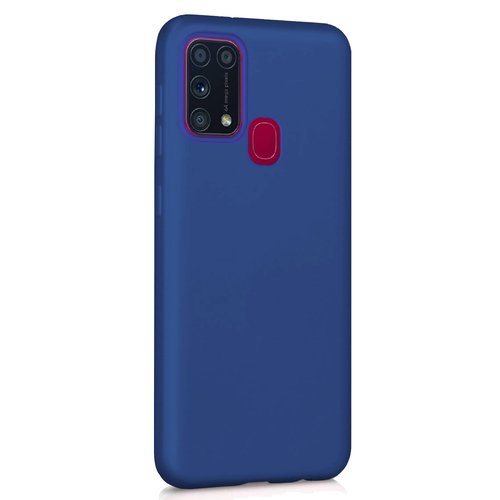 Microsonic Matte Silicone Samsung Galaxy M31 Kılıf Lacivert