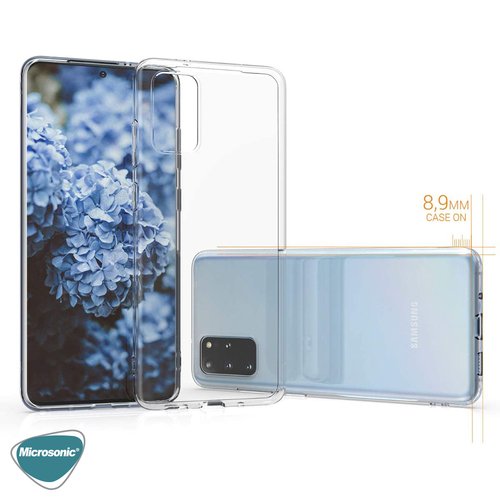 Microsonic Samsung Galaxy S20 Plus Kılıf Transparent Soft Beyaz