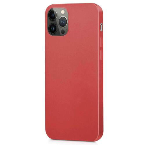 Microsonic Matte Silicone Apple iPhone 13 Pro Max Kılıf Kırmızı