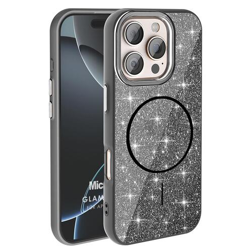 Microsonic Apple iPhone 16 Pro Max Kılıf GlamGrip Luxe Siyah