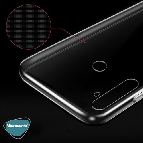 Microsonic Realme 5i Kılıf Transparent Soft Beyaz