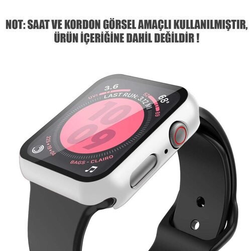 Microsonic Apple Watch Series 10 46mm Kılıf Matte Premium Slim WatchBand Beyaz