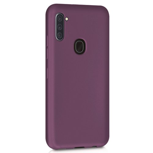 Microsonic Matte Silicone Samsung Galaxy M11 Kılıf Mor